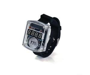 GANCEI Montre LED double format horaire avec interrupteur 12h 24h (Azure) | Soudure pratique, horloge électronique, tous les composants inclus, pratique du circuit imprimé, STEM éducatif