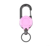 GANCEI Porte-clés rétractable avec boucle télescopique pour clés, cartes d'identité et petits outils, porte-badge en ABS, anti-perte pour bureau et voyage (violet)