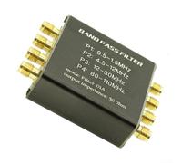 GANCEI Pré-filtre radio avec 4 passages BPF 06A 1Hz-300MHz 50 Ohm pour connecteur femelle SMA pour radio malachite coque en aluminium noir