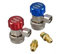 GANCEI R134a Lot de connecteurs rapides en laiton haute basse pression avec SAE 6,35 mm, joints étanches pour réparation de climatisation de voiture