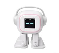 GANCEI Robot Chatbot AI interactif avec conversations émotionnelles, chant, danse, commandes vocales, affichage, paramètres personnalisables pour enfants et adultes, ABS, blanc (blanc)