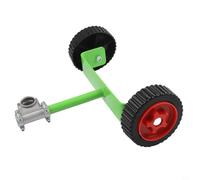 GANCEI Roue de support réglable en nylon pour débroussailleuse à tige de 26 mm et 28 mm, roues auxiliaires de tondeuse à gazon, outil d'aide pour désherbeur de jardin, unité noire et verte (roue