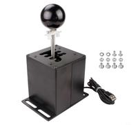 GANCEI Simulateur de vitesse manuel en alliage d'aluminium avec bouton en fibre de carbone, design ergonomique pour Logitech G27 G29 et T300 (6-HB039)