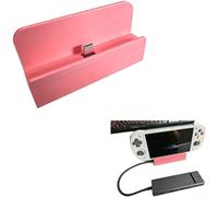 GANCEI Station d'accueil rétro de poche 5 - 90 degrés de type C - Matériau PLA - Accessoire de jeu compact pour voyage - Rose