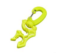 GANCEI Support de tuyau de plongée avec clip rotatif pour jauges de régulateurs, matériau PP résistant à l'usure, gestion sécurisée du tuyau à basse pression pour la plongée (jaune fluo)