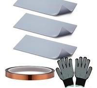 GANCEI Tapis de presse à chaud avec gants et ruban, tampon découpable haute densité pour presse à capuchon et équipement d'impression par transfert à chaud, de -60 °C à 280 °C