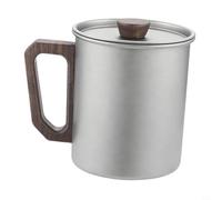 GANCEI Tasse à café ultra légère Pure Ti 450 ml, poignée en bois, tasse de camping pour la randonnée et les aventures en plein air, vaisselle en titane non réactif pour la maison et les voyages