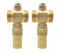 GANCEI Vanne antigel DN25 pour systèmes de chauffage au sol, vanne de vidange automatique en laiton, protection contre le gel, 10 bar, s'ouvre à 3 C pour chauffage hydraulique (2 pièces)