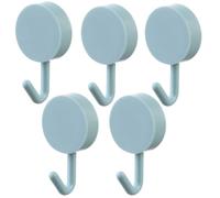 Ganchos Adhesivos de Pared (Paquete de 5) - Colgadores Transparentes de Plá | Prácticos ganchos de pared adhesivos de 5x3 cm (1.97x1.18 pulgadas) fabricados en material ABS duradero, con un diseño