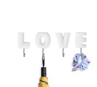 Ganci Decorativi, Ganci Per Lettere, Crochet mural additionnel avec Lettere Di Amore, Crochet Di Stoccaggio Per Cucina Bagno, Multifonction Usage général, Organizzatore Chiavi