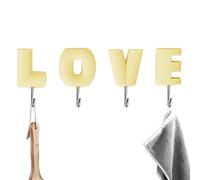 Ganci Decorativi, Ganci Per Lettere, Crochet mural additionnel avec Lettere Di Amore, Crochet Di Stoccaggio Per Cucina Bagno, Multifonction Usage général, Organizzatore Chiavi