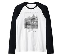 Gand Belgique Guildhall of The Free Boatmen Flamand Vintage Manche Raglan