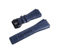 Gandband en Cuir Véritable De Qualité Supérieure 34mm * 24mm De Montre Compatible avec Une Bracelet De Montre De Cloche Ross BR01 BR03 Bracelet(Black Black Buckle)