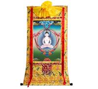 Gandhanra Art tibétain Thangka - Tapihritsa Thangka la religion Bön - Impression giclée numérique haute résolution et double couche encadrée à la main - Tapisserie bouddhiste à suspendre - 119,4 x