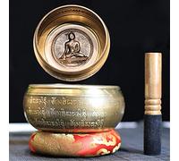 Gandhanra bol chantant tibétain,Sculpté de bouddha et de mantras,fait à la main au Népal