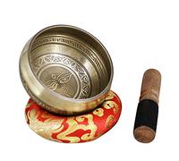 Gandhanra Bol Chantant tibétain,Sculpté de Eyeil de Bouddha et de Mantras OM,pour la méditation, Chakra, bol de guérison,Fait à la Main au Népal