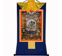 Gandhanra Thangka Tibétain - 21 Taras Thangka - Tapisserie Murale de Bouddha à Dorure pour Décoration Zen, Méditation, Relaxation Spirituelle et Paix