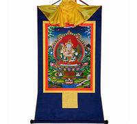 Gandhanra Thangka Tibétain - Dordjé Sempa Vajrasatva dans Yab Yum Thangka - Tapisserie Murale de Bouddha à Dorure pour Décoration Zen, Méditation, Relaxation Spirituelle et Paix