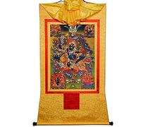 Gandhanra Thangka Tibétain - Palden Lhamo Thangka - Peinture Tantrique Bouddha à Dorure - Tapisserie Mural pour Décoration Zen - Méditation et Relaxation Spirituelle