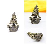 Gandhanra Tibetan Tantrique Mini Bouddha Statue-Vajrapani, sculpté à la Main du Népal, Aspect Laiton Antique, Figurines pour Collectionner, méditer, décorer