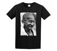 Gandhi: Celebrity Star One in The City Unisex 100% Cotton Short-Sleeve T-Shirts Black M