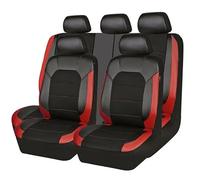 GANDUS Housses de Siège en Cuir Ensemble Complet pour Isuzu D-Max (2012-2019), Personnalisé Housse de Siege Voiture Entièrement Couverts Sièges Accessoire Intérieur,A/Black-Red