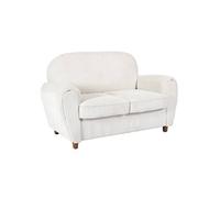 GANDY - Canapé Club 2 Places Tissu Velours Côtelé Beige - Altobuy Beige G