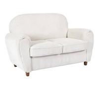 GANDY - Canapé Club 2 Places Tissu Velours Côtelé Beige - Altobuy Beige