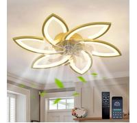 Ganeed LED Gold ventilateur de plafond Éclairage de ventilateur de plafond 78cm luminaire semi - encastré avec ventilateur lampe