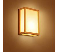 Ganeep Creative Japonais En Bois Massif Double Tête Applique Murale Chambre Chevet Salon Allée Étude Mur Lanterne Projecteurs Simple Moderne E27 Mur Lampe