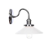 Ganeep Décoration d'intérieur Industrielle Applique Murale, Interrupteur Moderne Applique Murale, Couvercle Vintage Verre Abat-Jour Lampes Hall d'entrée, Chrome Finition Mur Éclairage E27 110V-240V