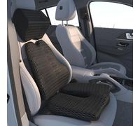 Ganekihedy Cojín ortopédico Con soporte Lumbar y reposacabezas, cojín ergonómico Para Silla, espuma viscoelástica, ciática, hemorroides y alivio Del Dolor de espalda, Para asiento de coche (Noir)