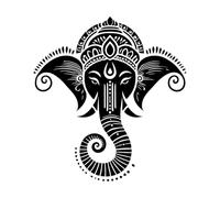 ganesh chaturthi vinayaka chaturthi seigneur ganesha Stickers muraux en PVC 42x45.4cm Peinture murale artistique Noir
