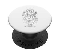 Ganesh Hindouisme Dieu Minimaliste Mythologie hindoue PopSockets PopGrip Adhésif