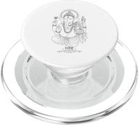 Ganesh Hindouisme Dieu Minimaliste Mythologie hindoue PopSockets PopGrip pour MagSafe