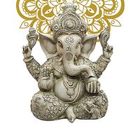 Ganesh Statue Éléphant 30cm/12 Pouce, Bouddha En Résine, Dieu Du Succès, Ornement Décoratif Pour Maison, Table Et Jardin Extérieur, Natural