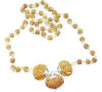 Ganesha Arts Combinaison Rudraksha pour entreprise 6,8,15 Mukhi Népal en argent pendentif attaché en argent pur Mala (collecteur), 0, bois, sans pierre précieuse, 0, Bois, Pas de gemme