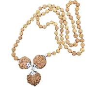 Ganesha Arts Pendentif Rudraksha Combinaison pour la créativité 4,6,8 Mukhi Népal en argent avec mala Rudraksha (collectionneur), collecteur, bois, sans pierre précieuse