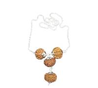 Ganesha Arts Rudraksha Combinaison de dirigeants et hommes d'affaires 7,7,8,11,12 Mukhi Népal en argent pur avec chaîne en argent pur (collecteur), 0, bois, sans pierre précieuse, 0, Bois, Pas de