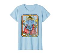 Ganesha God Retro - Yoga - Spiritual - Meditation - Vintage T-Shirt, Femme, Bleu Céleste, 3XL