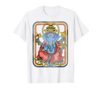 Ganesha God Retro - Yoga - Spiritual - Meditation - Vintage T-Shirt, Homme, Blanc, 3XL