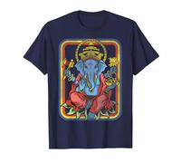 Ganesha God Retro - Yoga - Spiritual - Meditation - Vintage T-Shirt, Homme, Bleu Marine, S