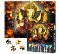 Ganesha Puzzles Adultes 1000 Blocs, Puzzle Dieux Indiens, Puzzle Hindou Adulte, Jeu de Puzzle ou Jouets, Convient aux Amis Âgés 50 x 70 cm