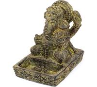 Ganesha Sculpture - Décoration d'intérieur Porte-encens - Mélange de pierres Eléphant Jaune