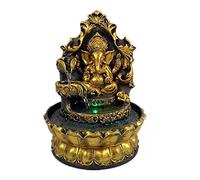 Ganesha Statues Fontaine à Eau d'intérieur en Forme d'éléphant, Statue de Bouddha, Fontaine de Table avec Boule roulante, Fontaine Zen pour Maison, Bureau(Style 1)