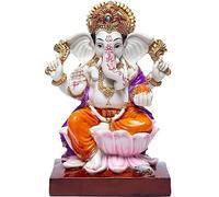 Ganesha sur un trône de lotus -- 19x11cm