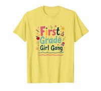 Gang de Filles de première année : Escouade d'aventure Scolaire colorée T-Shirt, Homme, Citron, M