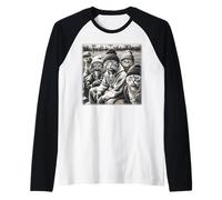 Gang of Feral Street Cats Gangster, mème Amusant des années 90 Manche Raglan