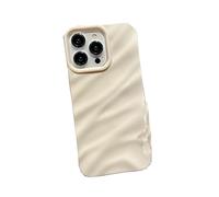 GANGANPRO Coque élégante Compatible avec iPhone 15 Pro, Forme de vague ondulée qui absorbe les chocs Coque de protection avec protection multi-chute 6,1 pouces - Blanc