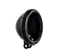 GANGEV Phare moto Phare noir de moto 5.75 "3/4 pouces, boîtier seau, support garniture coque pour Dyna pour Sportster Iron XL 883
